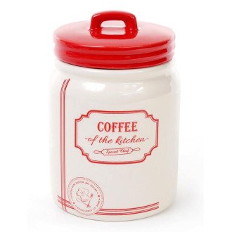Банка керамічна Red&Blue COFFEE 900мл, червона Банка керамічна Red&Blue COFFEE 900мл, червона