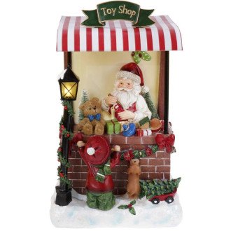 Новорічна композиція «Santa's Toy Shop» з LED підсвічуванням 24х20х40см, полістоун Новорічна композиція «Santa's Toy Shop» з LED підсвічуванням 24х20х40см, полістоун
