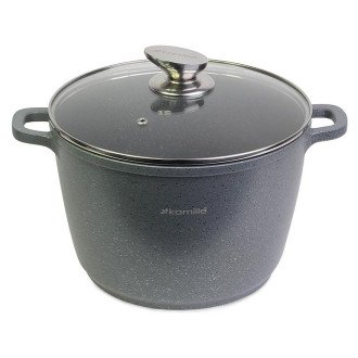 Каструля Kamille Landes Grey 6.2л з литими алюмінієвими ручками Каструля Kamille Landes Grey 6.2л з литими алюмінієвими ручками
