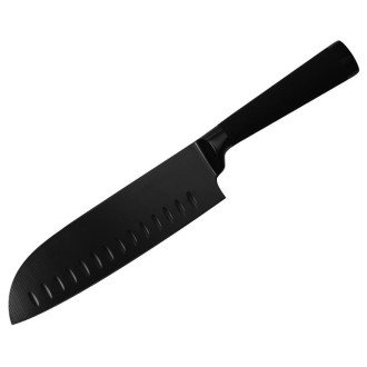 Ніж санток Bergner Blackblade 17.5см з антибактеріальним покриттям Ніж санток Bergner Blackblade 17.5см з антибактеріальним покриттям