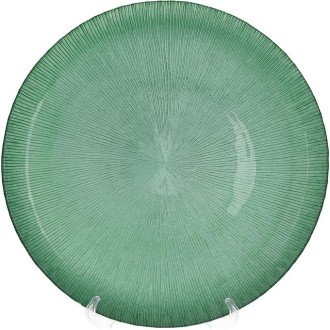 Блюдо сервіровочне Emerald Web декоративне Ø33см, підставна тарілка, скло Блюдо сервіровочне Emerald Web декоративне Ø33см, підставна тарілка, скло
