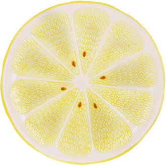 Набір 2 керамічні тарілки "Lemon" Ø25.5см, Жовтий лимон Набір 2 керамічні тарілки "Lemon" Ø25.5см, Жовтий лимон