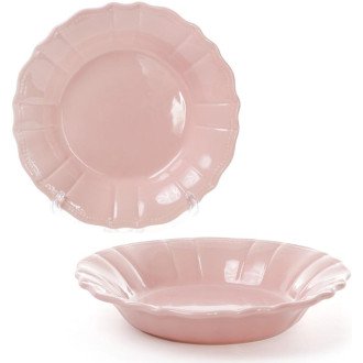 Набір 6 глибоких тарілок Leeds Ceramics SUN Ø23см, кам'яна кераміка (рожеві) Набір 6 глибоких тарілок Leeds Ceramics SUN Ø23см, кам'яна кераміка (рожеві)