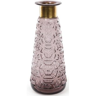 Ваза для квітів Ancient Glass настільна O14х35.5см, фіолетове скло Ваза для квітів Ancient Glass настільна O14х35.5см, фіолетове скло